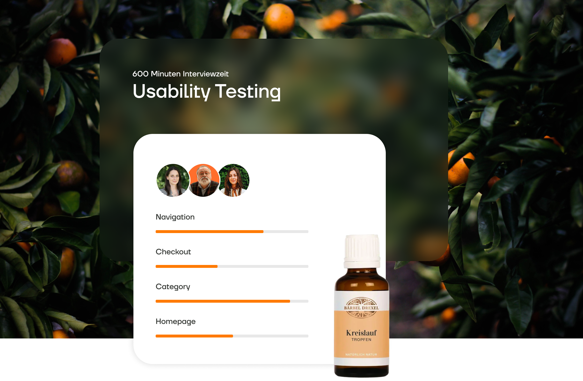 Darstellung einer Auswertung eines Usabilty Tests